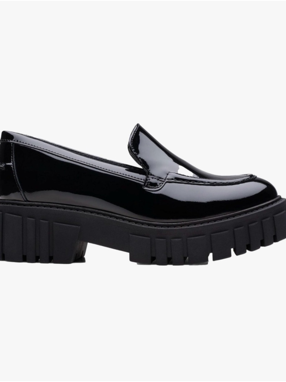 Clarks Page Loafers in Black Patent
